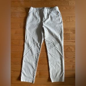 Uniqlo Smart Ankle Pants - Size L - Beige Striped